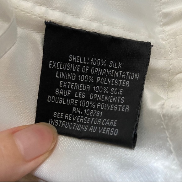 Aiden Mattox strapless silk beaded sequin formal gown dress Sz 2 - Picture 13 of 15